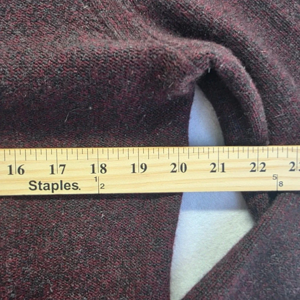 Banana Republic Med Cashmere Shawl Collar Pullover Sweater Burgundy‎ Speckled
